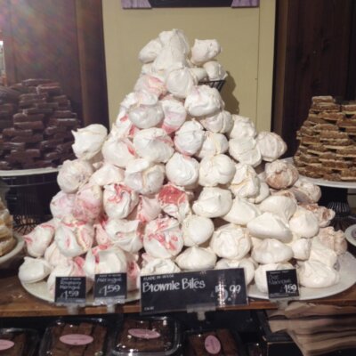 Meringue stack at Wholefoods on Kensington High Street