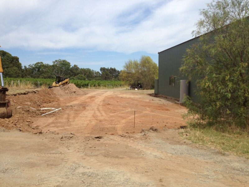 the hole behind the winery