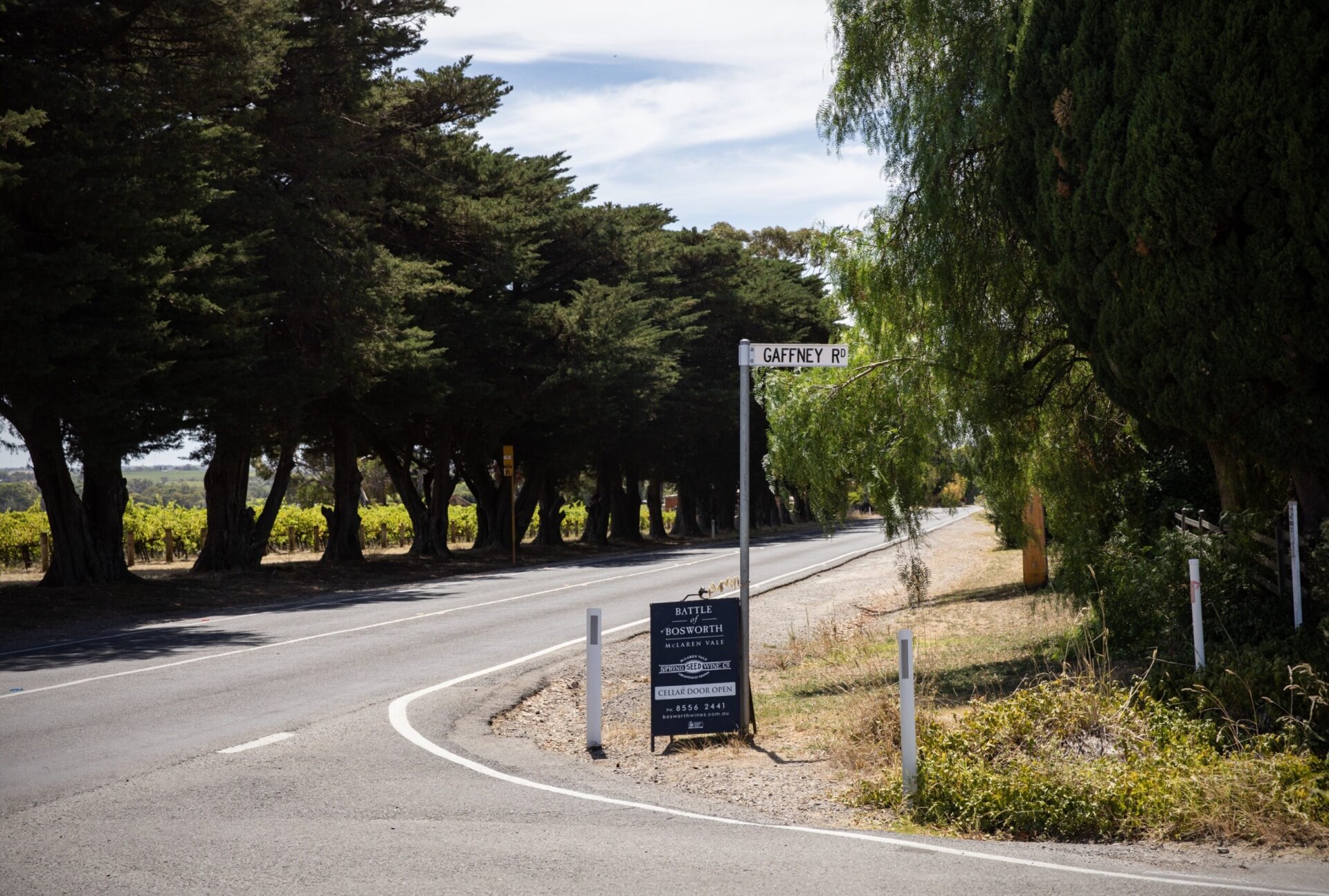 Cellar door sign in McLaren Vale